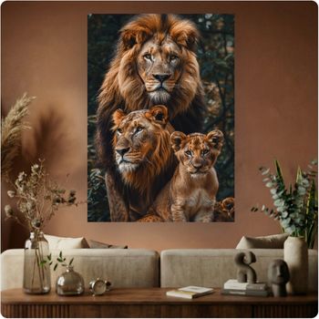 Affiche film “Le Roi Lion” famille lions poster cinéma décoration murale A3 Sans cadre
