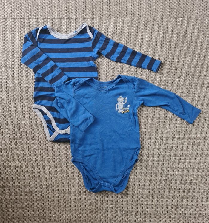 Lot de 2 bodies manches longues - 24 mois - photo numéro 2