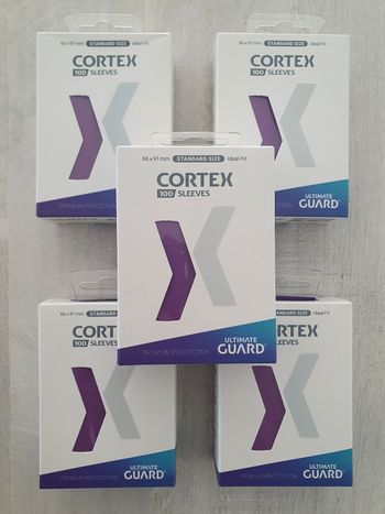 Lot de 5 paquets de 100 sleeves Ultimate Guard Cortex Violet