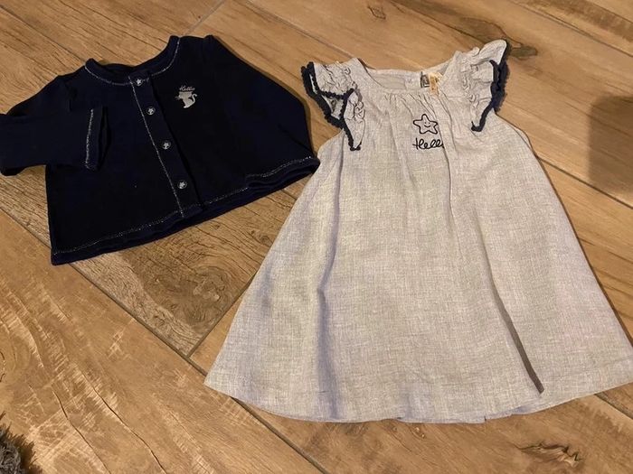 Ensemble robe et gilet 12 mois - photo numéro 2