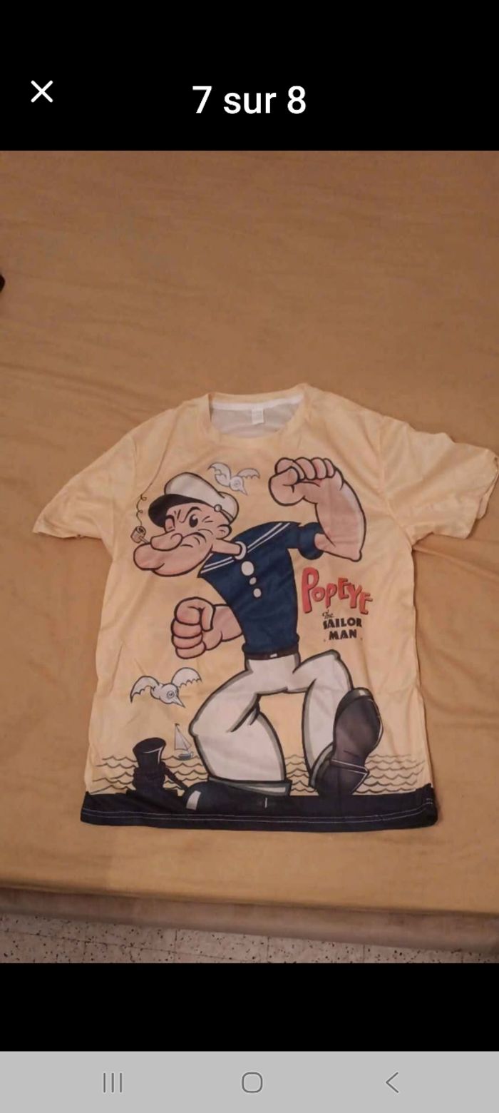 Tshort homme popeye dessin animé taille L - photo numéro 3