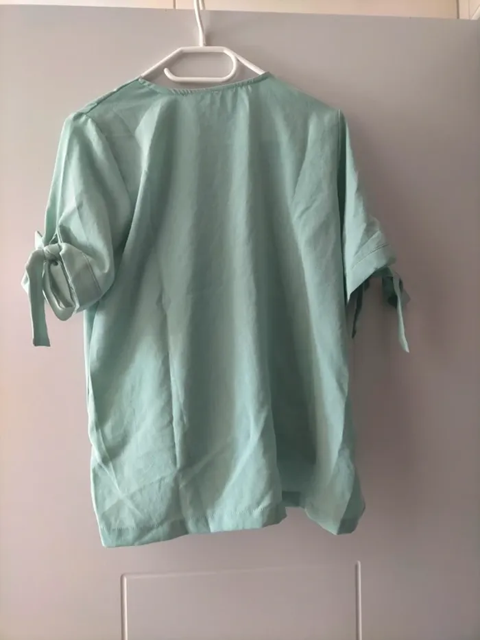 Blouse vert pastel - photo numéro 4
