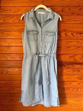 Robe débardeur coton denim