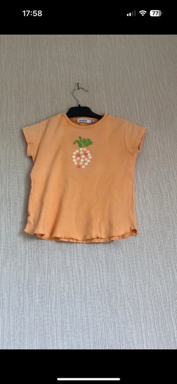 T-shirt orange 7 ans okaidi