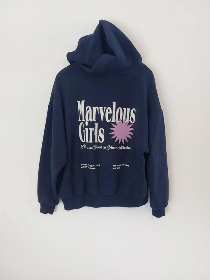 Sweat à capuche zippé bleu marine Pacific Republic Marvelous Girls Teen S/M femme - photo numéro 5
