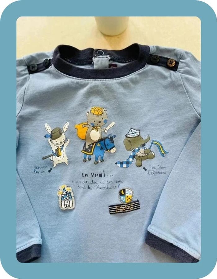 Joli t-shirt manches longues 18 mois sergent major - photo numéro 2