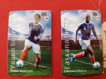 2 Cartes magnétiques joueurs de foot