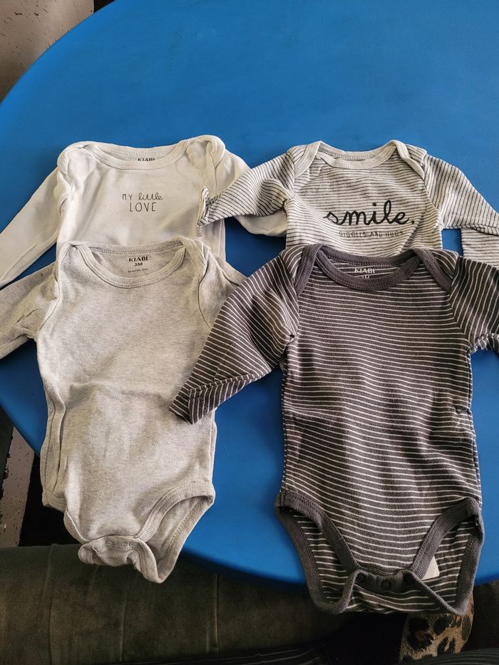 4 bodies manches longues kiabi - photo numéro 2