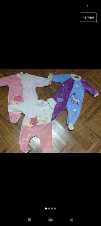 Lot 3 pyjamas 1 mois