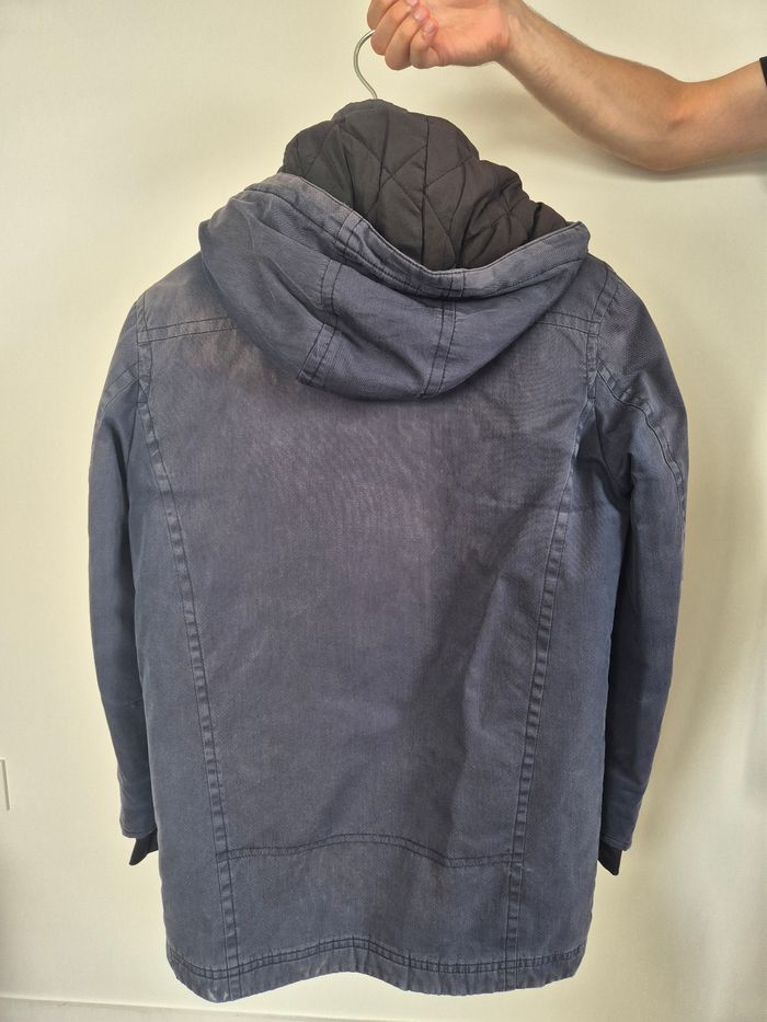 Parka longue bleu marine  taille S - photo numéro 2