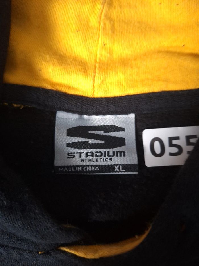 sweat a capuche / Hoodie stadium athletics universitaire - taille XL - homme - noir brodé (145) - photo numéro 7