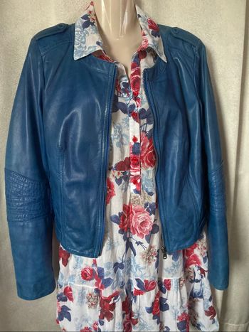 Blouson cuir bleu 40 Redskins