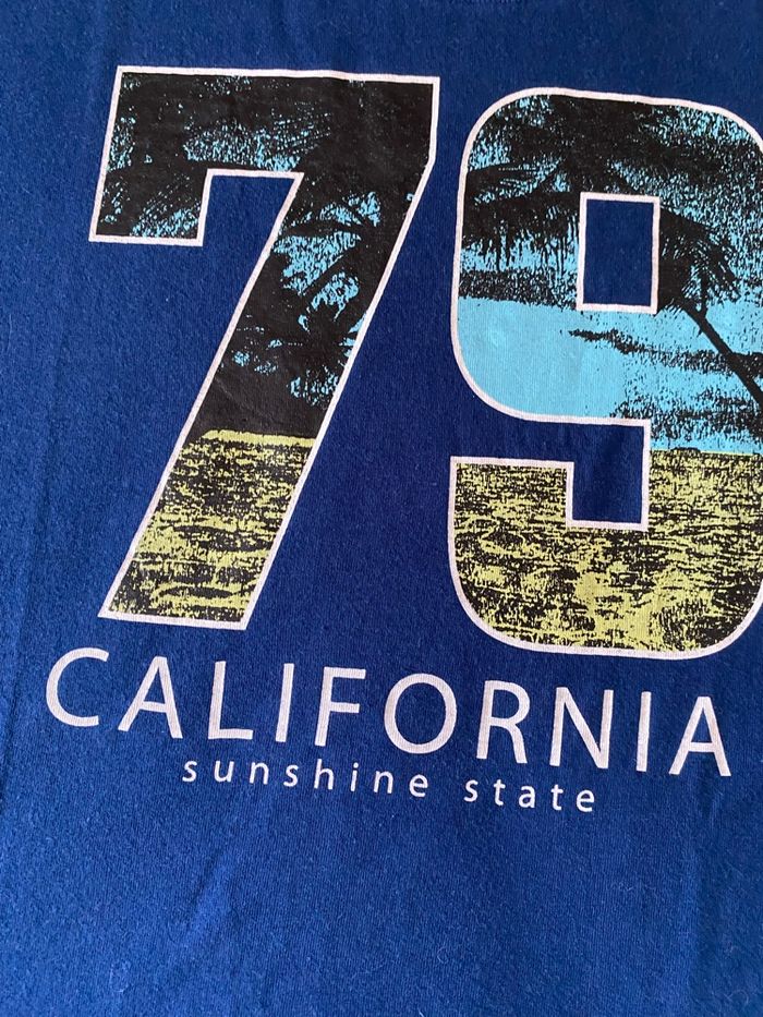 T-shirt bleu en 12/14ans - photo numéro 2