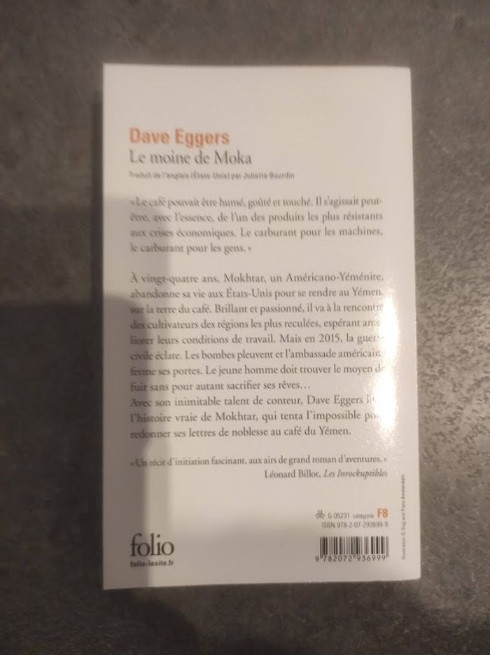 Le moine de Moka Dave Eggers Folio 2021 - photo numéro 3