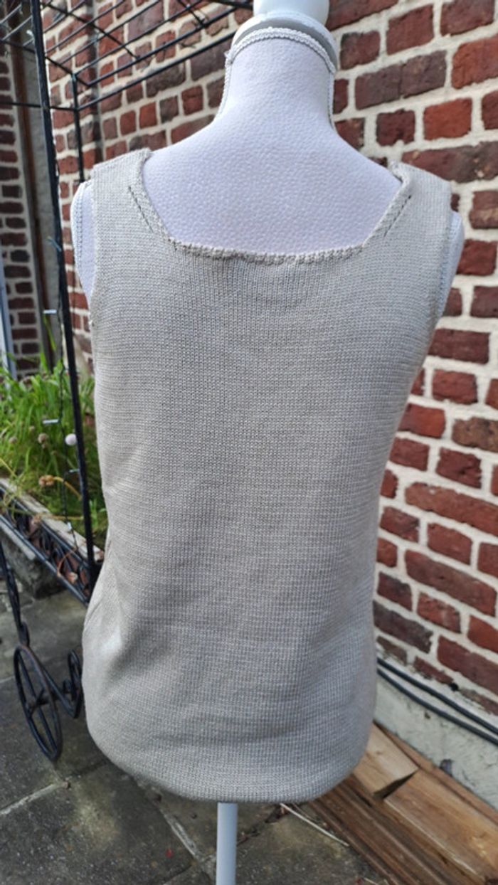 Débardeur en tricot. Beige. Nous et les autres. Taille 1. - photo numéro 3