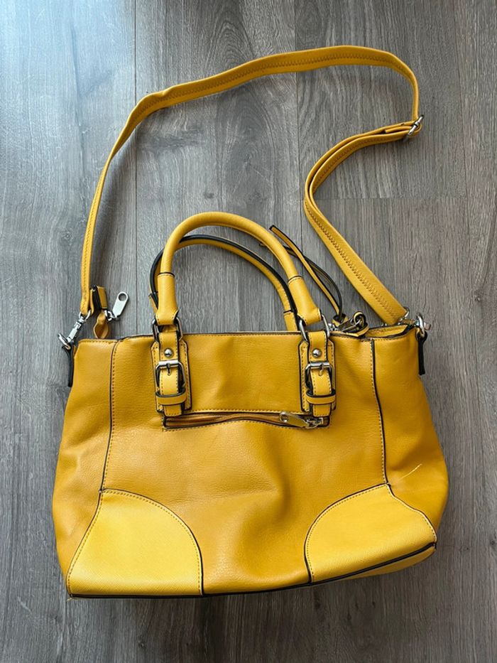 Sac à main jaune moutarde - photo numéro 2