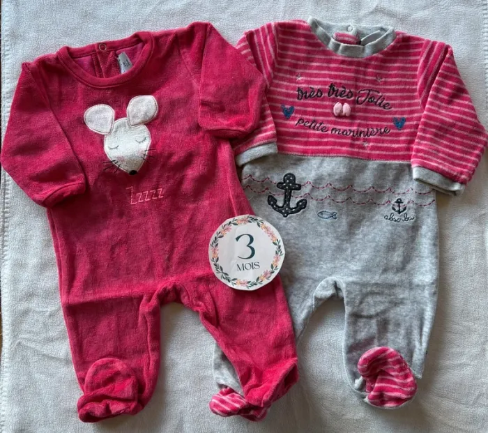 👶 Lot de 2 pyjamas - Absorba - 3 mois 👶