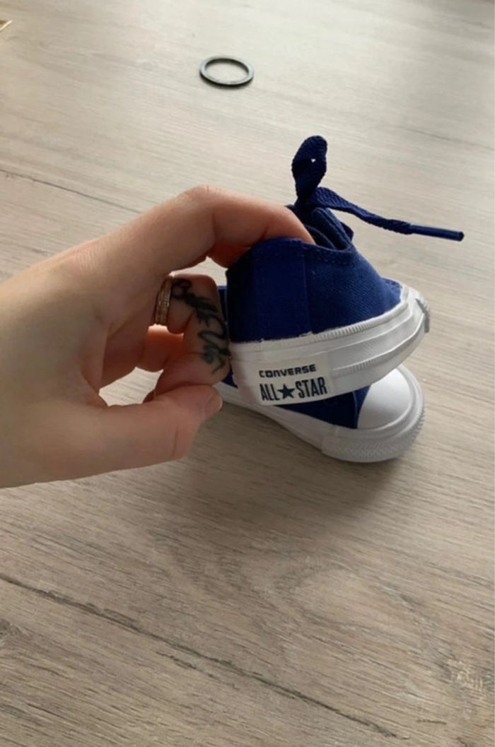 Baskets converse bleu roi taille 19 - photo numéro 4