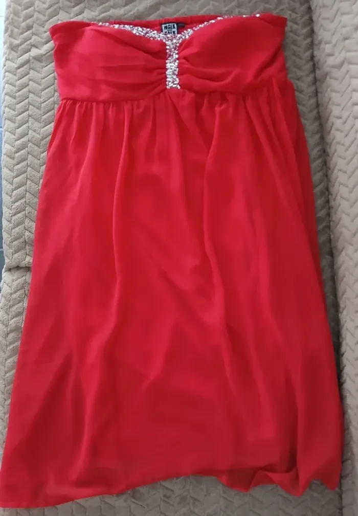 Robe rouge bustier taille 44