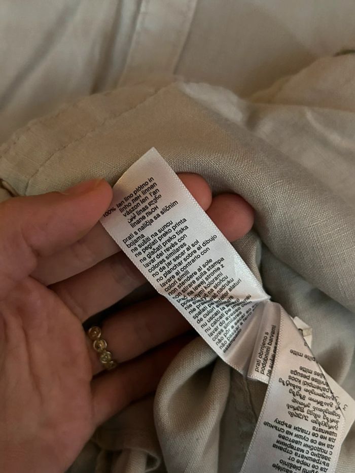 650 - chemise gris en lin - photo numéro 6