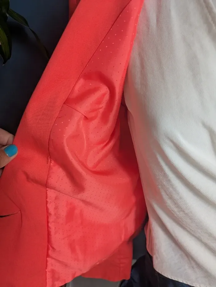 Veste blaser Camaïeu corail 46 - photo numéro 7