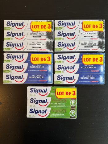 Lot dentifrice signal 