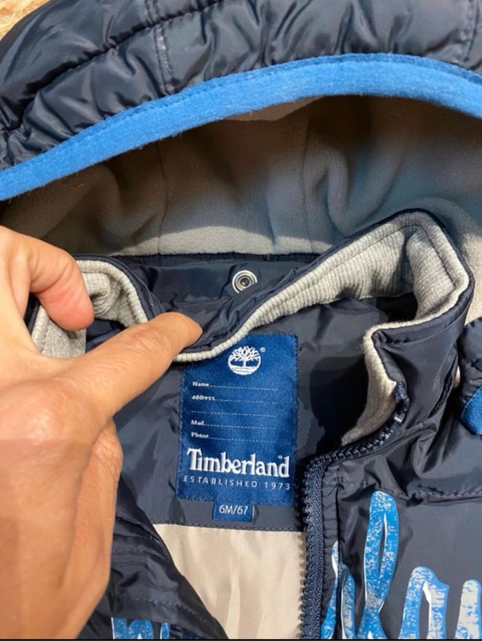 Blouson doudoune manteau à capuche Timberland 6 mois - photo numéro 5