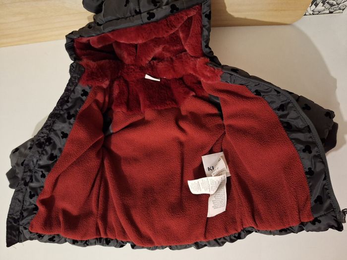 Doudoune intérieur polaire grise imprimée têtes de Mickey - photo numéro 4