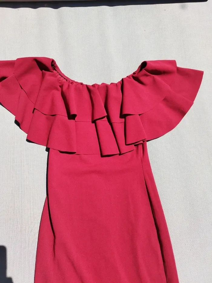 Robe cocktail bordeaux - photo numéro 4
