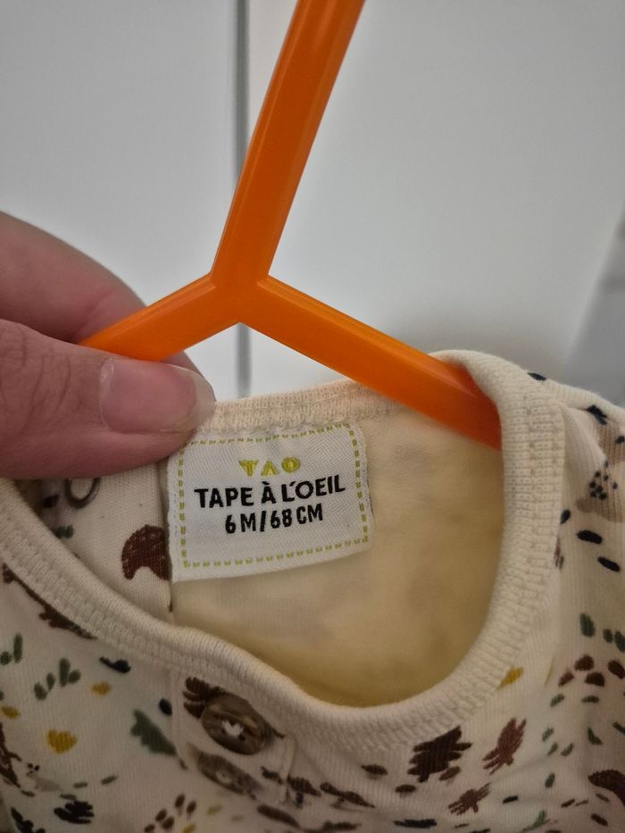 Tee-shirt avec Body intégré Tape à l'œil taille 6 mois - photo numéro 2