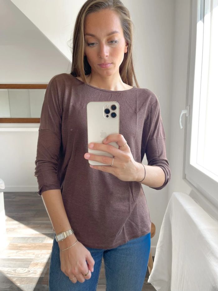 Haut marron Zara - photo numéro 2