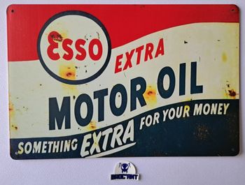 Plaque métallique déco Esso Extra Motor Oil