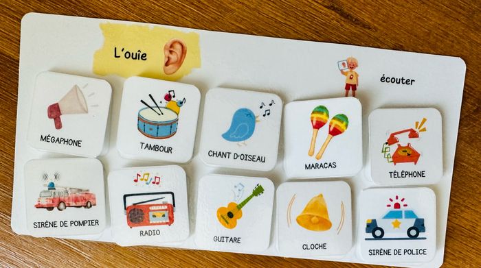 Jeu de reconnaissance des 5 sens, inspiration Montessori - photo numéro 5