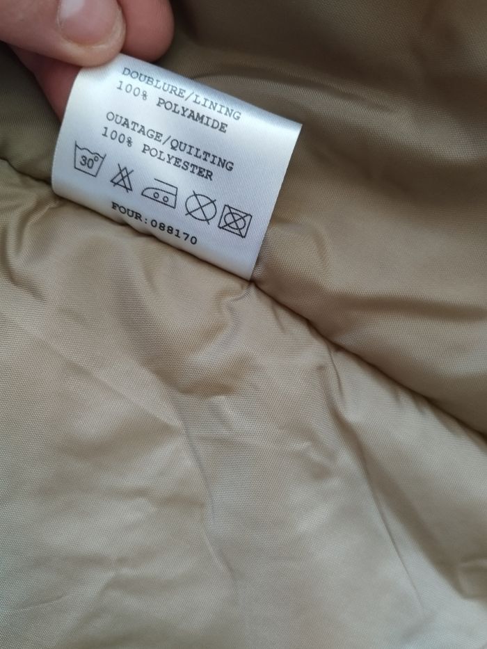 Gilet sans manches vintage beige satiné - T. 46/48 - TBE - photo numéro 7