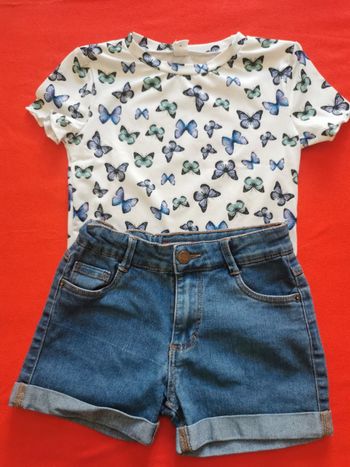 Lot de 1 short et tee-shirt fille taille 10 ans