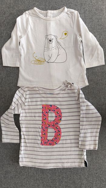 Lot de deux tee-shirts ML