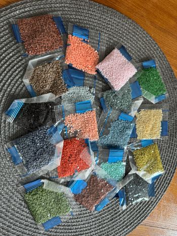 Lot 17 sachets perles diamants
