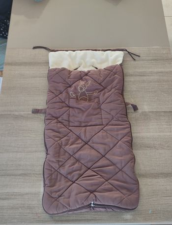🍼 Chancelière Vertbaudet marron et beige pour bébé – siège auto & poussette