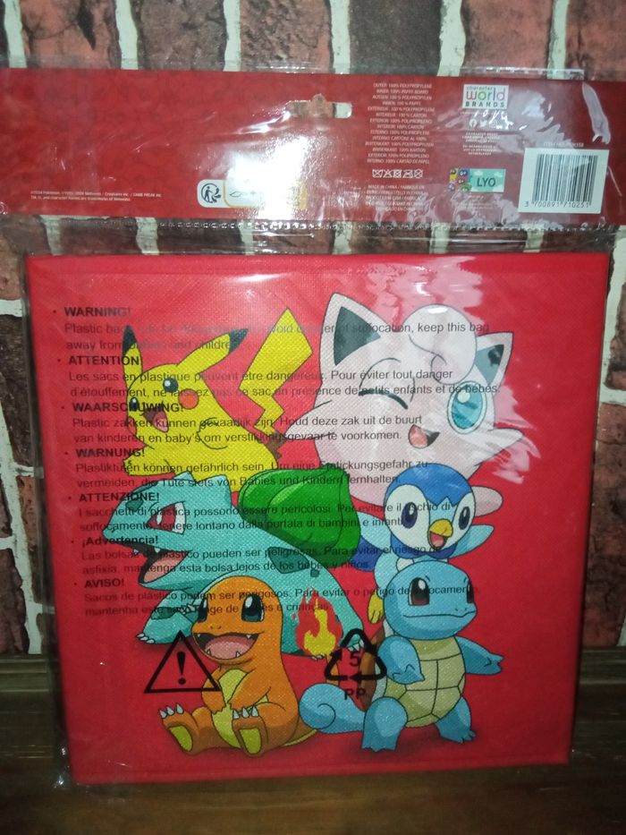 Lot de 2 cubes de rangement rigide pokémon - photo numéro 3