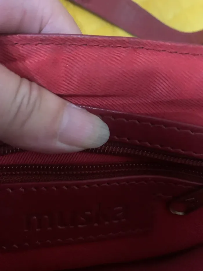 Sac à main Muska cuir bordeaux - photo numéro 10