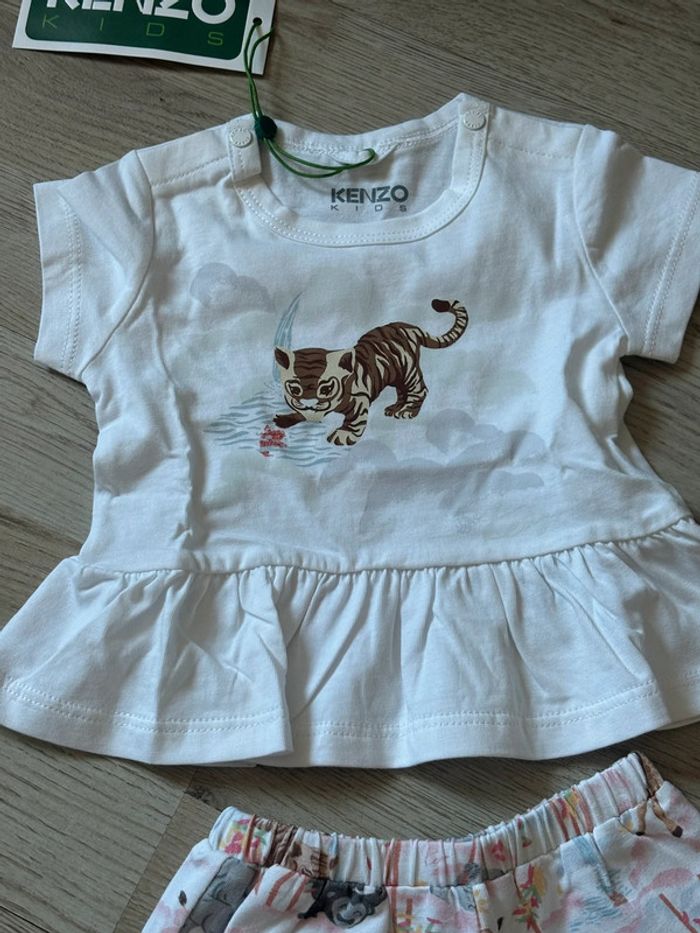 Ensemble bébé fille t-shirt et short 3 mois Kenzo - photo numéro 2