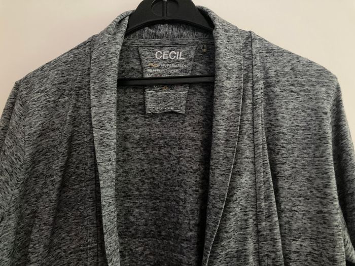 Gilet gris chiné CECIL ouvert - photo numéro 2