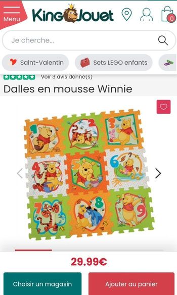 Dalles en mousse winnie 
