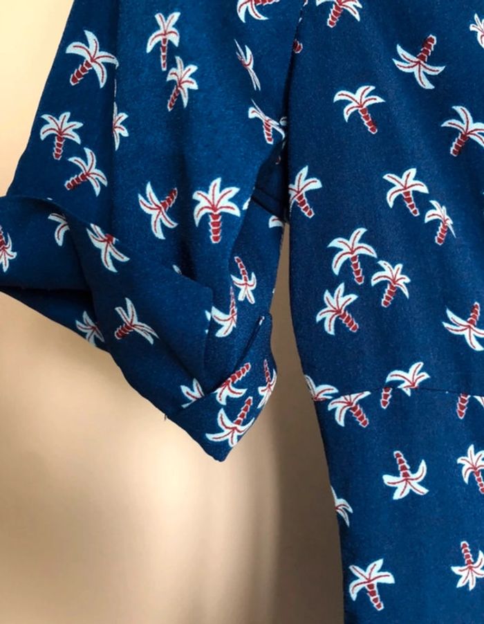 Robe bleue motifs palmiers 36 Le mont saint Michel - photo numéro 7