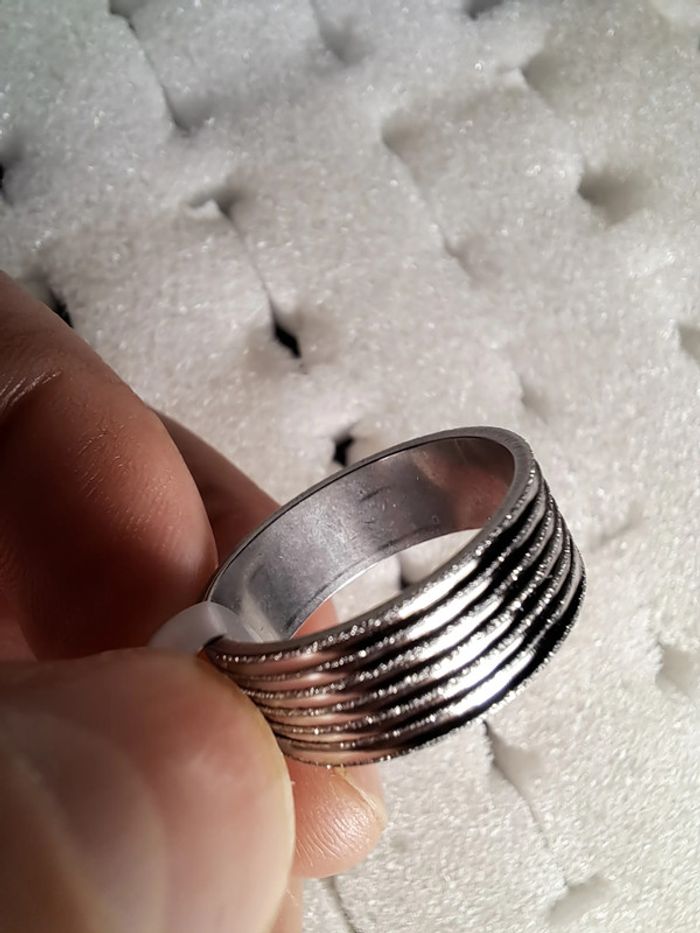 Bague acier inoxydable Granuleuse