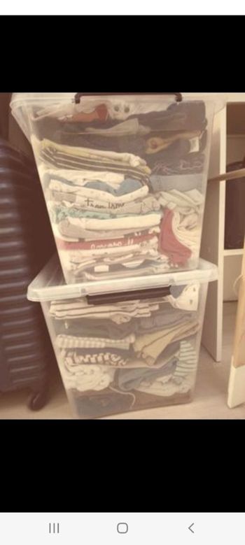 Lot vêtements selon la taille désirer