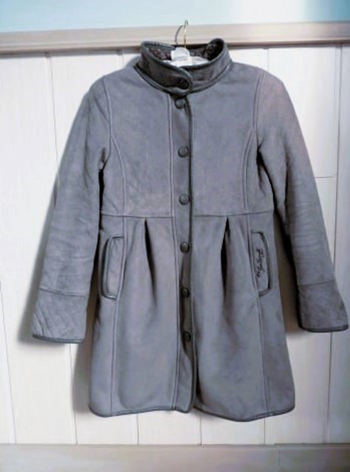 Manteau long Fille Jean Bourget 10 ans gris collection hiver TBE