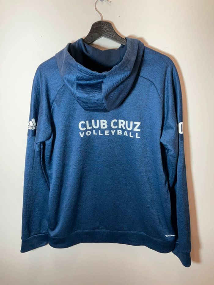 Sweat à capuche pour femme Adidas Club Cruz Volleyball bleu marine taille XLT 48T 50T 216 - photo numéro 2