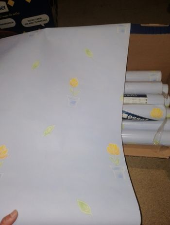 Papier peint vinyle bleu