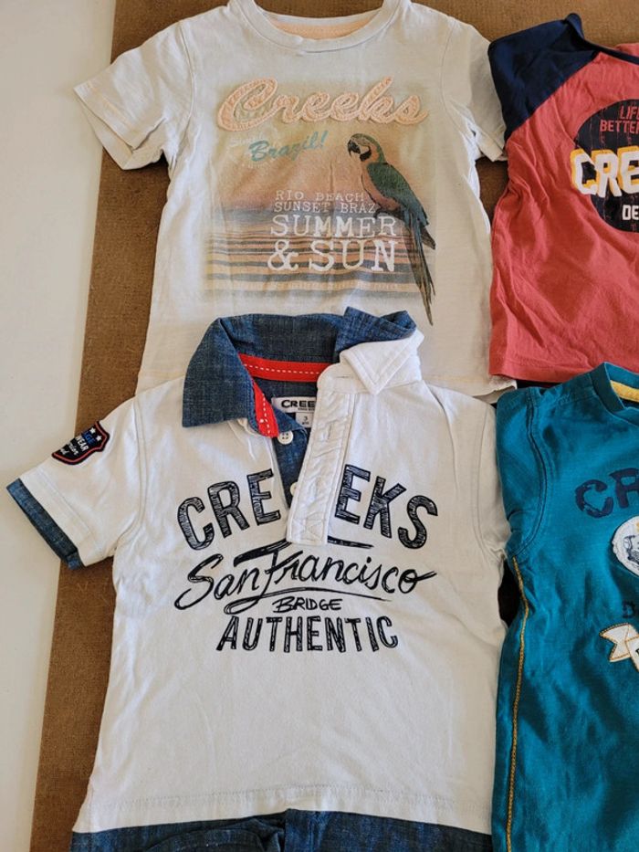 Lot de t-shirts Creeks sans et avec manches taille 3ans - photo numéro 2